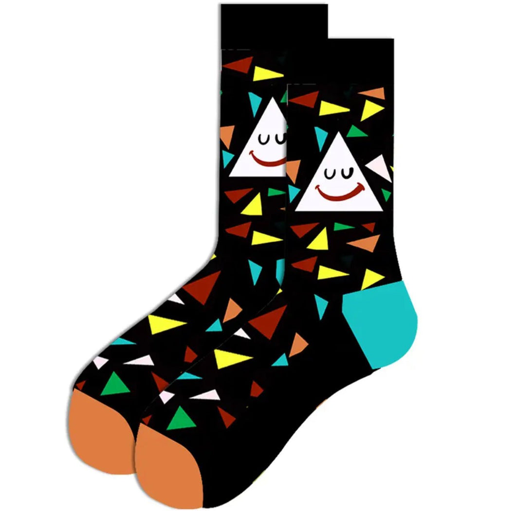 Happy Triangles Crazy Socks - Crazy Sock Thursdays