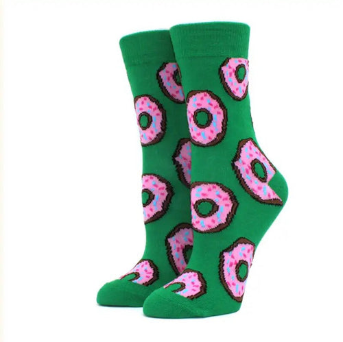 Pink Doughnuts Crazy Socks - Crazy Sock Thursdays